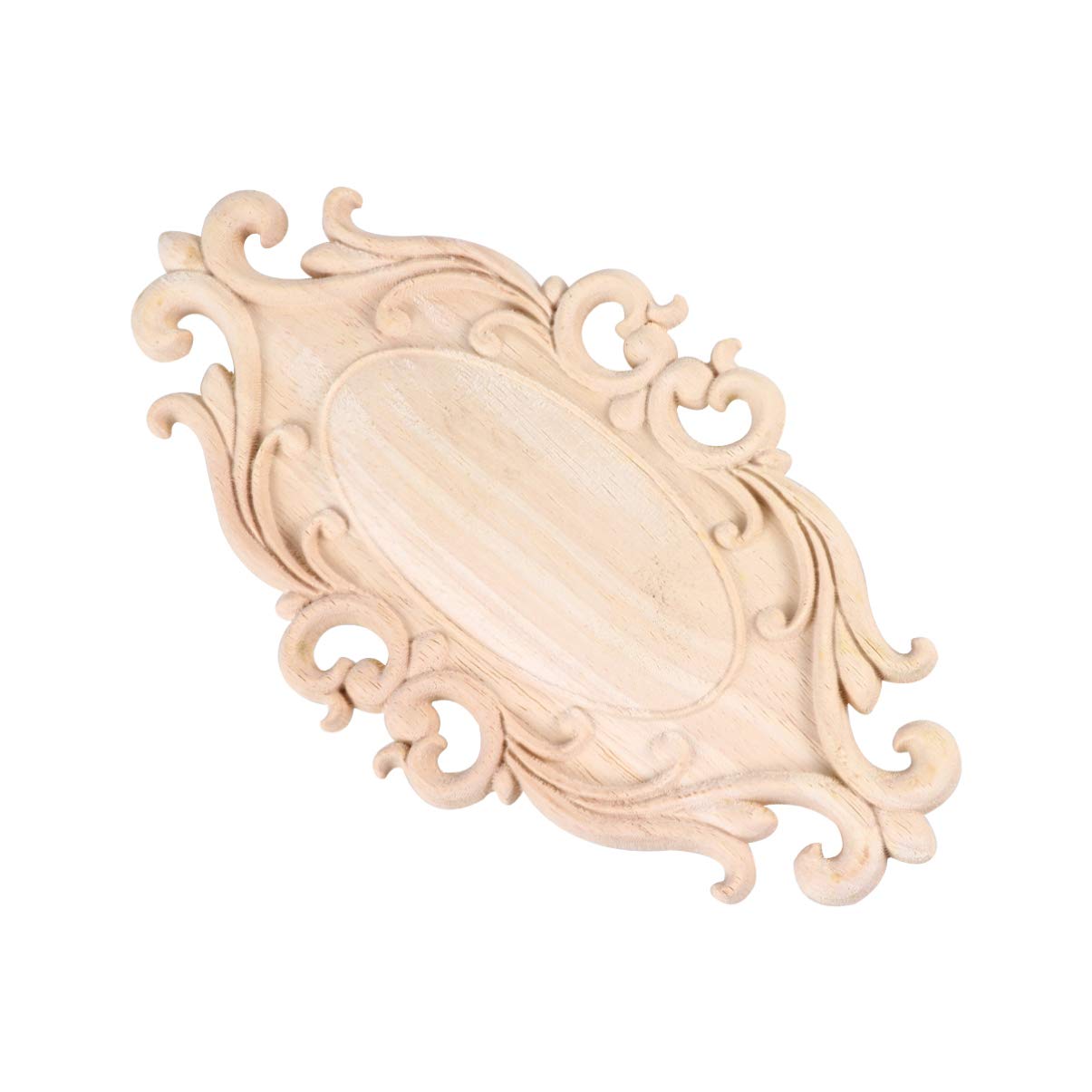 1pc Wood Appliques Onlays Furniture Onlays Carved Corner Onlay Furniture Decals Cabinet Corner Decal Western Style Furniture Solid Wood Cabinet LIOOBO