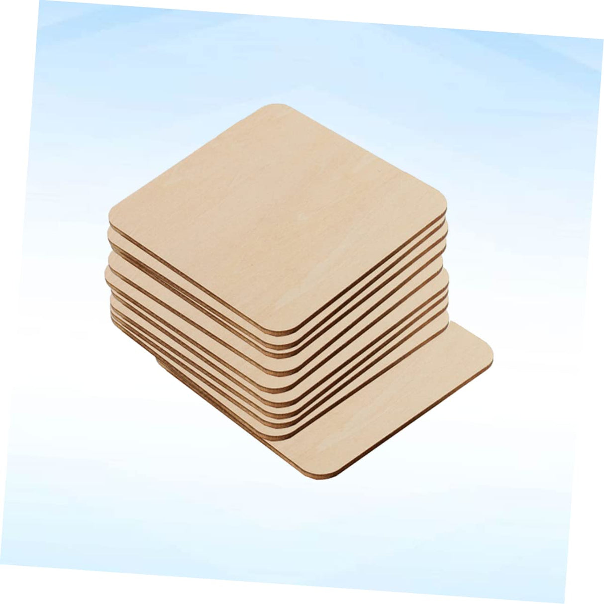 BESPORTBLE 20pcs Wooden Square Cutouts Square Wood Cutout DIY Cutouts Crafts Jewelry Accessories Unfinished Wood Crafts Natural Wood Slices Wooden BESPORTBLE