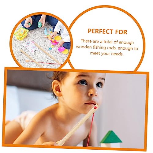 Operitacx 5pcs Kids Fishing Rod Fishing Toys Wood Toys Kids Fishing Pole Toys for Kids Children's Toys Kid Toys Child Fishing Pole Kindergarten Operitacx