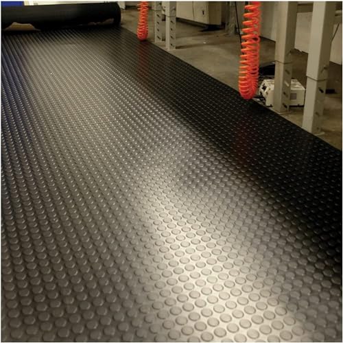 Nisorpa 3mm Thick Garage Floor Rubber Mat 16.4 x 3.3 fts Rubber Garage Floor Mats Heavy Duty Coin-Grip Garage Flooring Roll Non-Slip Rubber Mats Nisorpa
