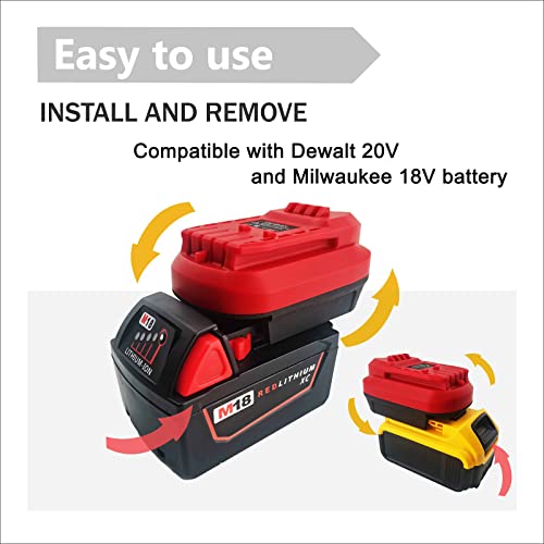 TPDL Adapter for Craftsman V20 Cordless Tools, for DeWalt 20V for Milwaukee M18 Lithium Battery Convert to for Craftsman New 20V Power Tool (Adapter TPDL