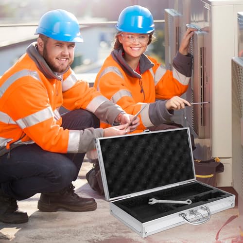 DOITOOL Box Suitcase Tool Chest Locking Briefcase Metal Case Briefcases for Men Hard Briefcase Looking for Men Portable Workstation Briefcase DOITOOL