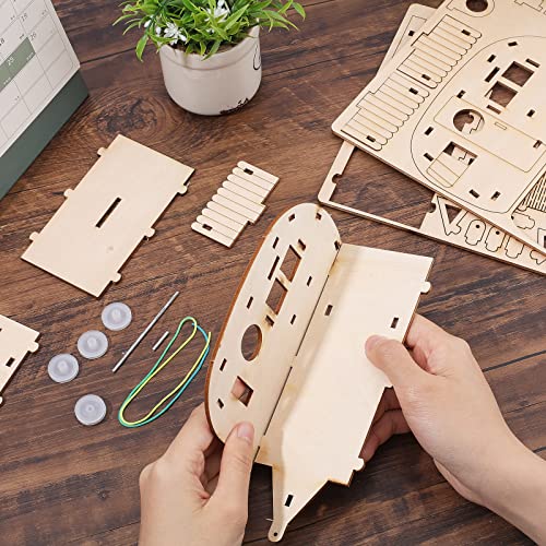 INFUNLY DIY Stem Kit Bird House Kit Camper Bird House Kit Wooden Birdhouses Set Grocery Store Design Educational DIY Carpentry Construction Wood INFUNLY