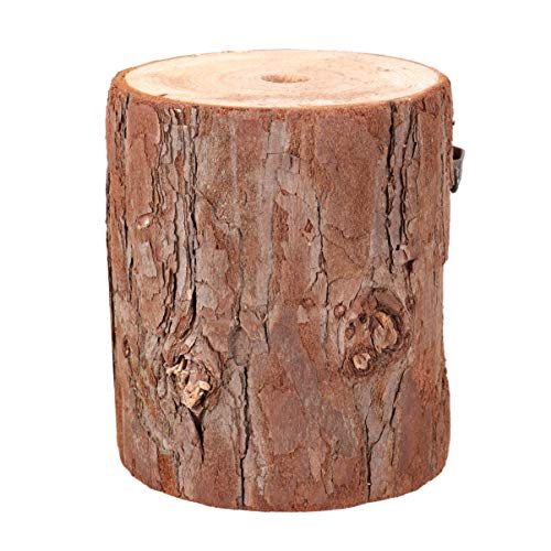 EXCEART Tree Stump Round Wood Stump Flower Bark Holder Flower Arrangement Stand Place Card Wooden Holder Plant Rack Stand for Garden Household Living EXCEART