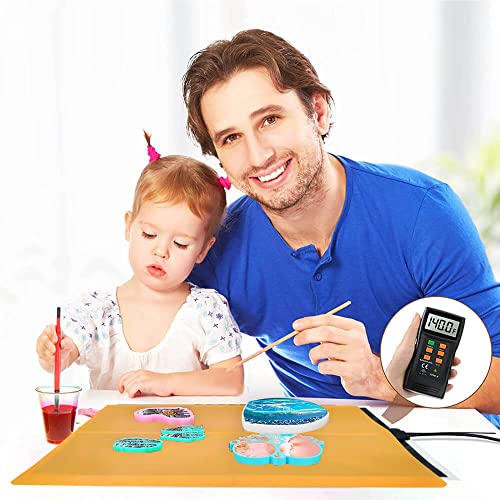 26pcs Resin Heating Mat Kit: Epoxy Resin Curing Machine for Resin Molds Shorten Curing Time Epoxy Resin Kit for Crafts w/ Resin Drying Mat Silicone akisey