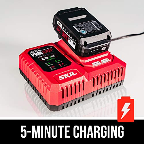 SKIL PWRCore 20 Brushless 20V 6-Tool Combo Kit, Included 2.0Ah Lithium Battery, 4.0Ah Lithium Battery and PWRJump Charger - CB7443-21 Skil
