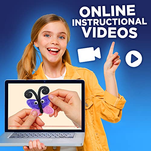 Learn & Climb Kids Arts and Crafts Activities - Create 21 Craft Figures, Hours of Crafting. Art Supplies & Instructions for Boys & Girls Ages Learn & Climb