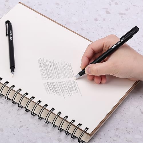 Mr. Pen- Pen Style Eraser, 2 Pack, Square & Round Tip, Eraser Pen, Pencil Erasers, Eraser Pencil, Art Erasers for Drawing Erasers for Drawing, Mr. Pen