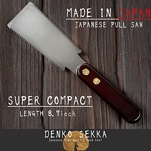 DENKO SEKKA Woodworking Saw MINI Ryoba Double Edge Flush cut, Japanese Pull Saw for Woodworking and Wood Craftsmanship, (Ryoba Double Edge) DENKO SEKKA