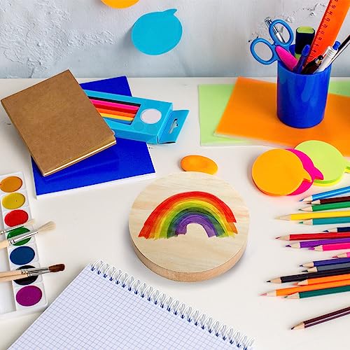 DEAYOU 6 Pack MDF Wood Circle, 6 Inch Round Unfinished Wood Board Disc, Wooden Plaque Coaster for Painting Crafts, Medium Density Fiberboard, 1" DEAYOU