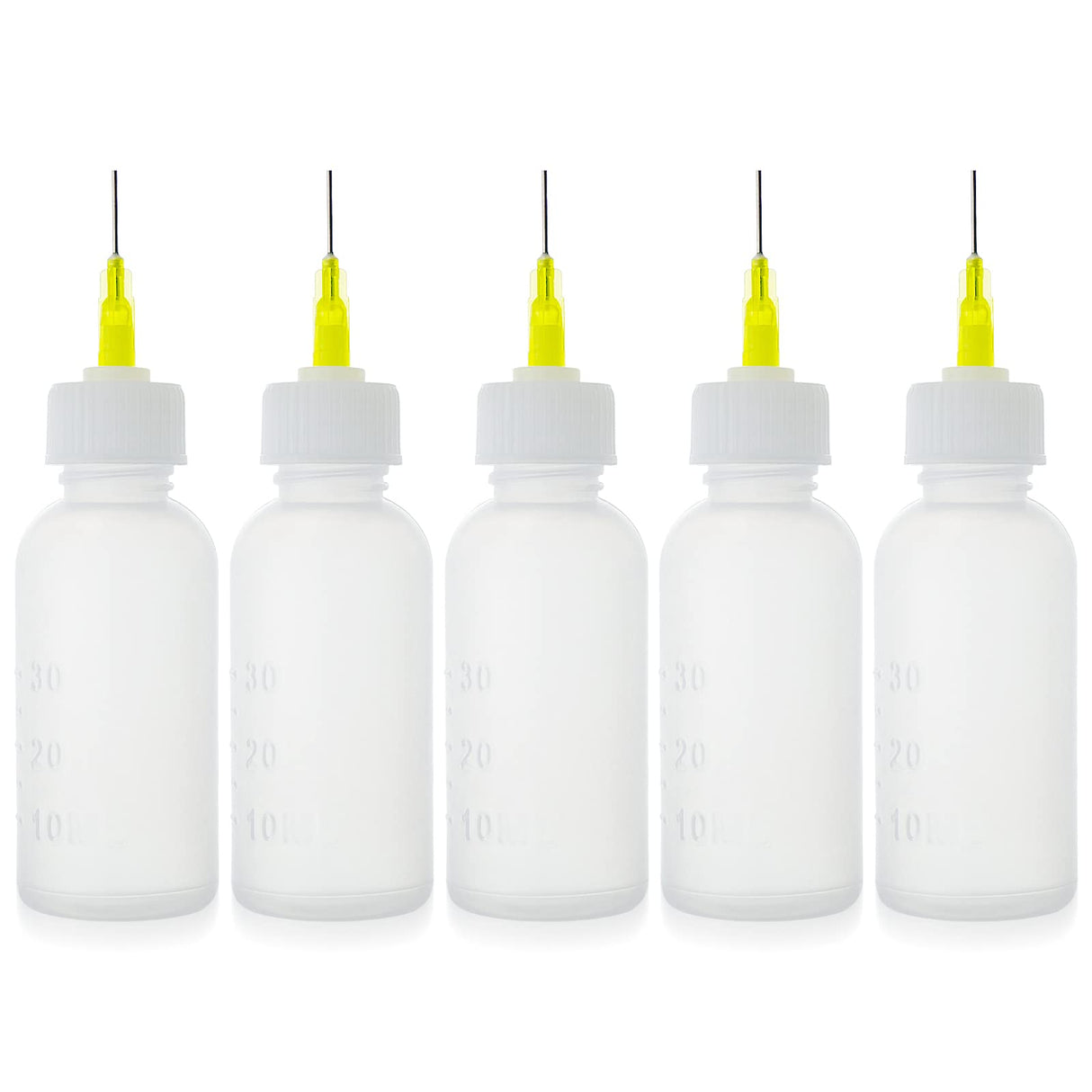 FJNATINH 30cc Needle Glue Squeeze Bottle, Precision Tip Applicator, 5 Pack FJNATINH