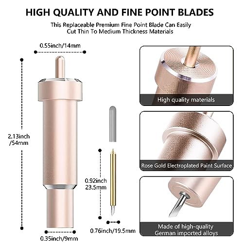 Premium Fine Point Blade Compatible with Cricut Maker 3/Maker/Explore 3/Explore Air 2/Air/One,Fine Point Blade Housing for Slicing Cuts Glitter UTNVBTR