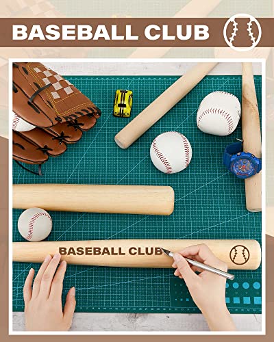 Wettarn 27 Inch 2 Pcs Mini Baseball Bats Wooden Baseball Bat Craft Unfinished Small Baseball Bats Unpainted Wood Baseball Bats for Painting DIY Craft Wettarn