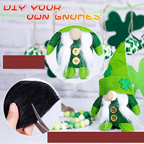 Gnome Beards for Crafting, 12 Pieces Pre-Cut Christmas Gnome Beards and Gnome Noses for Crafts Christmas Valentine's Day Independence Day Handmade EUBUY