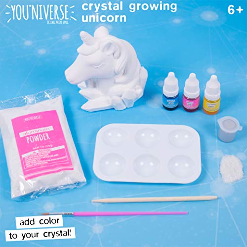 Just My Style You*niverse 3D Crystal Growing Unicorn, at-Home STEM Kits for Kids Age 6 and Up, Grow Your Own Crystals, DIY 3D Unicorn Just My Style