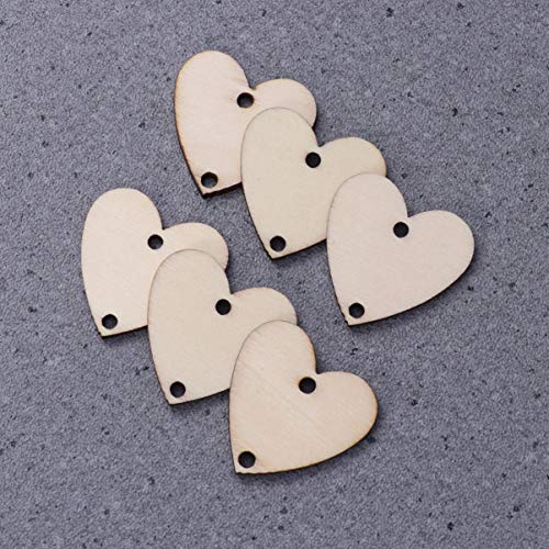 LIOOBO 50pcs Birthday Calendar Reminders Heart Easter Crafts for Adults decoraciones para salas de casa Birthday Chalkboard Unfinished Wood Cutout LIOOBO