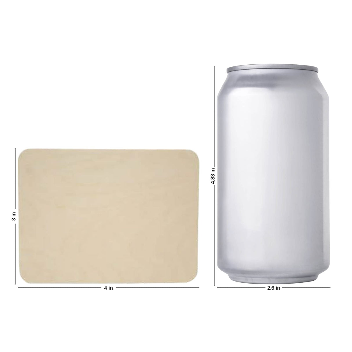 Wood Rectangle Plaque 4 x 3-inch, 1/4-inch Thick, Pack of 10 Small Rounded Edged Unfinished Wooden Cutouts to Paint, by Woodpeckers Woodpeckers