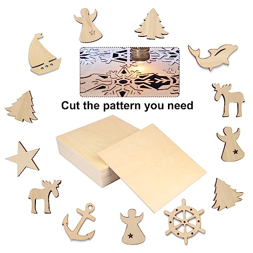 18 PCS 12 Inch Square Basswood Board, Thickness 1/4 Inch (6 mm), Basswood Sheets, balsa Wood Sheet,Plywood Sheets for Laser, CNC Cutting, Wood GNIEMCKIN