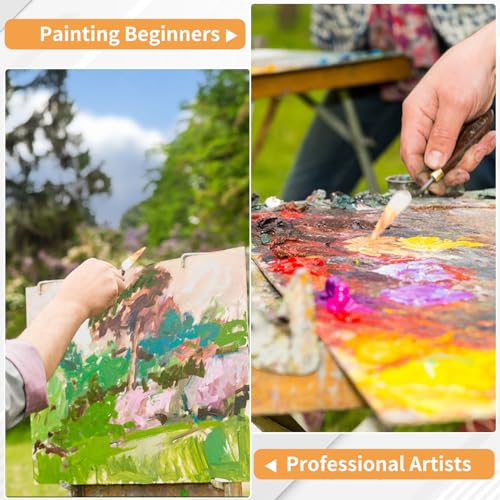 JJJGYCOR 5pcs Stainless Steel Paint Palette Knife Set for Oil Paint, Gesso, Plaster, Acrylic Paint Mixing Or Spreading. Scraper for Cake Icing Tools, JJJGYCOR