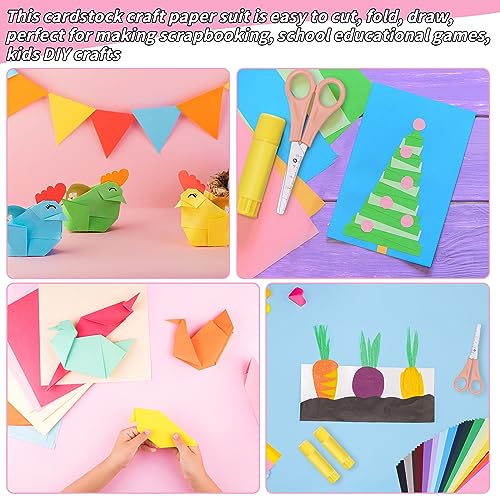 Colored Cardstock Bulk 300 sheets, 8.5” x 11” Cardstock Paper Set, 20 Assorted Colors Construction Paper,180 GSM Card Stock Printer Paper Oleitodh