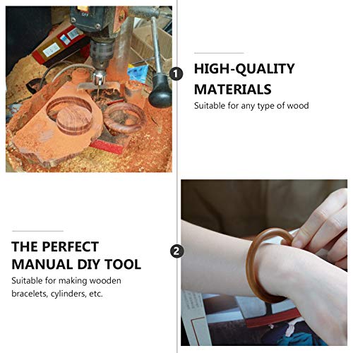 EXCEART 1 Set Bracelet Drill Bit Set Wooden Bracelet Maker Milling Cutter Set High Steel Wood Bracelet Ring Bangle Blades Woodworking Tool Kit for EXCEART