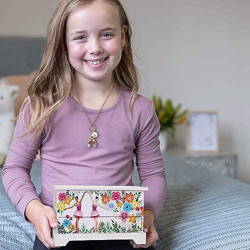 ABI + OLIE Ballerina Kids Jewelry Box for Girls - Little Girls Jewelry Box - Musical Jewelry Box for Girls 4-12 - Music Boxes for Girls - Perfect ABI + OLIE