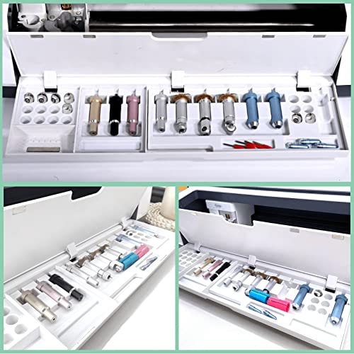 Duryeo Blade Storage Insert for Cricut Maker 3 & Maker, Blades Tray, Drawer Blade Housing and Quickswap Tip Accessories Organizer (White, Blades and Duryeo