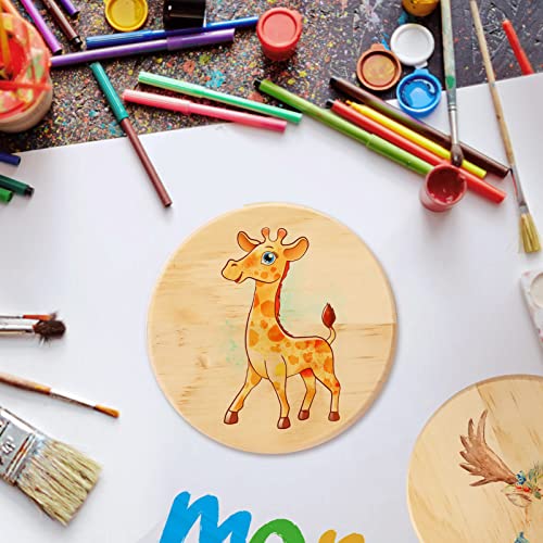 12 Pieces Unfinished Wood Coasters, GOH DODD 4 Inch Round Blank Wooden Coasters Crafts Coasters for DIY Architectural Models Drawing Painting Wood GOH DODD