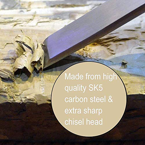 Chiyuehe Professional Wood Carving Chisel Set - 12 Piece Sharp Woodworking Tools w/Carrying Case - Great for Beginners Chiyuehe