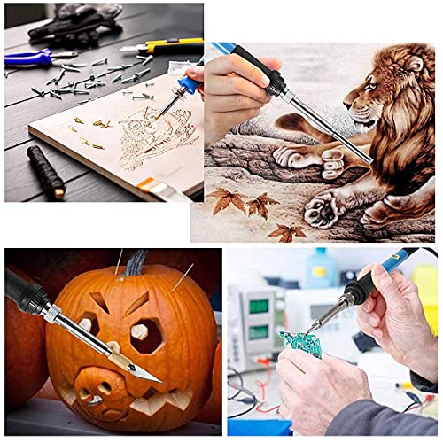 heyous 23pcs Wood Burner Tips Set Pyrography Brass Wood Burning Tip for Wood Pyrography Carving Embossing Soldering DIY Crafts heyous