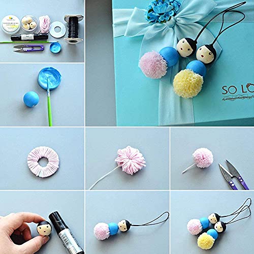 PH PandaHall Wooden Beads, 100pcs 12mm Unfinished Natural Round Wooden Spacer Beads Round Ball Wooden Loose Beads for Necklace Bracelet Hair Braids PH PandaHall