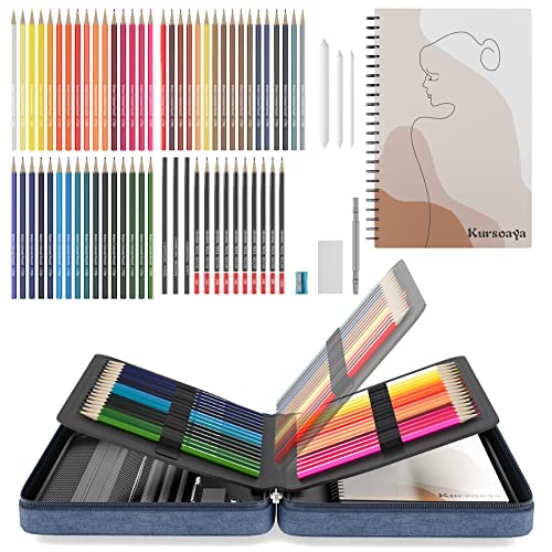  Drawing Kit, 78pcs Sketch Color Metallic Colored