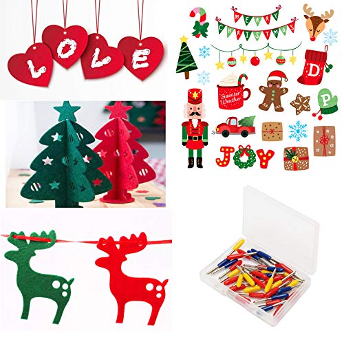 50Pcs Replacement Cutting Blades for Cricut Explore Air/Air 2/Air 3/Maker/Maker 3, Include 10Pcs Fine Point Blades, 20Pcs Standard Blades, 20Pcs Deep ArtCute