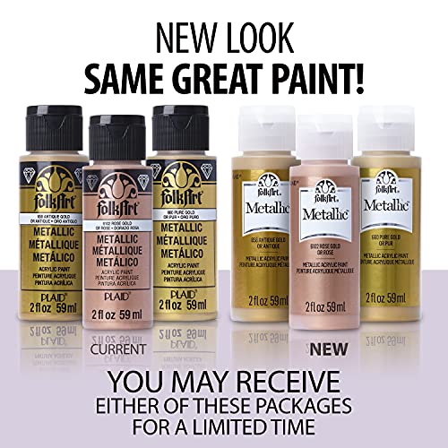 FolkArt Multi-Surface Metallic Paint in Assorted Colors (2 oz), Metallic Teal Topaz FolkArt