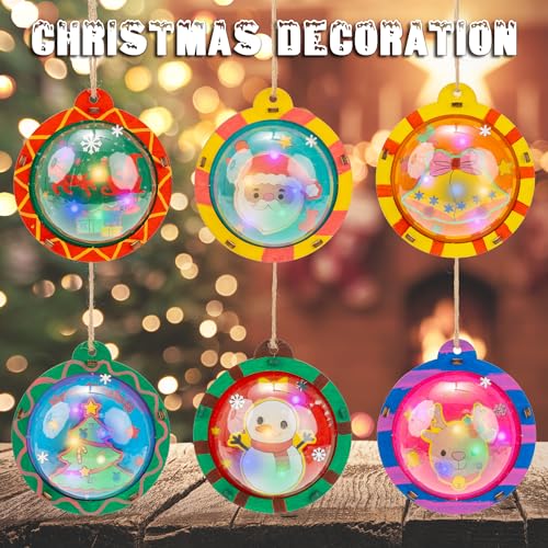 FTBox Christmas Wood Crafts Kit for Kids, Arts and Crafts Gifts for Boys Girls, Craft Activities Painting Art Toys for 6 7 8 9 10 11 12 Year Old FTBox