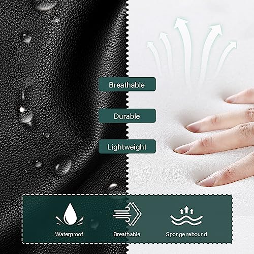 BFTOU Black Rolling Stool Chair with Wheel Perfect for Home Work SPA Massage Height-Adjustable and Cost-Effective Swivel Stool with Low Back BFTOU