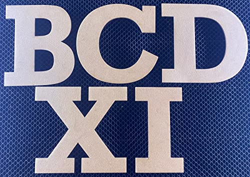 3 Inch Tall Wooden Letter Unfinished, Blank N Wood Craft Letter Abc's for Kids Learning Projects, Small Rockwell Font DIY NEXTCraft