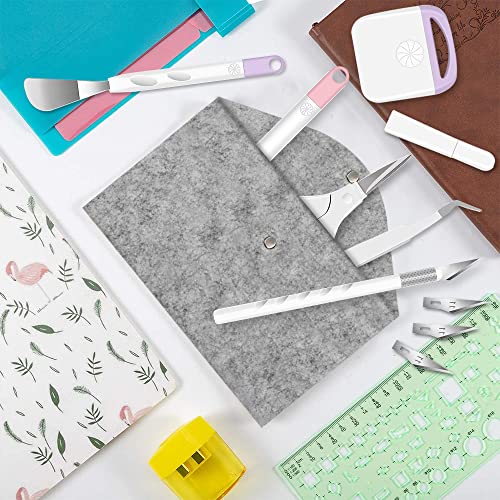 13 Pcs Vinyl Weeding Tools Stainless Steel Plotter Accessories HTV, Precision Carving Craft Hobby Knife Kit +1 Piece Storage Bag, Silhouettes, ImnBest