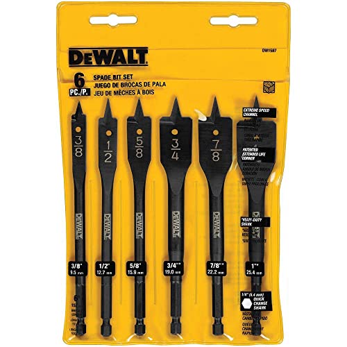 DEWALT Drill Bit, Spade, 6-Piece (DW1587) DEWALT