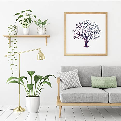 8 Pieces Reusable Tree Stencils Aspen Trees Stencils Reversed Branches Stencils Painting Tree Template Plastic Drawing Stencils for Canvas Wood Wall Chinco