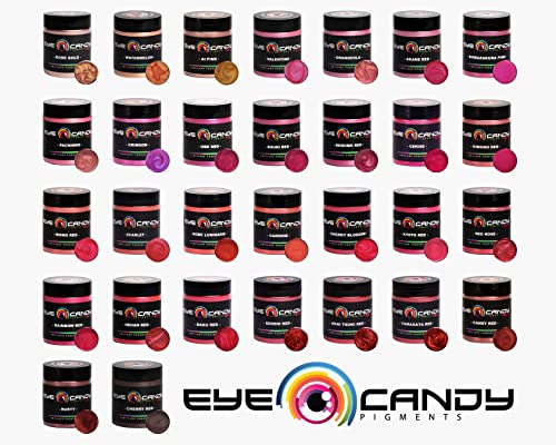 Eye Candy Premium Mica Powder Pigment True Red “Akai Tsuki Red” (25g) Multipurpose DIY Arts and Crafts Additive | Natural Bath Bombs, Resin, Paint, Eye Candy
