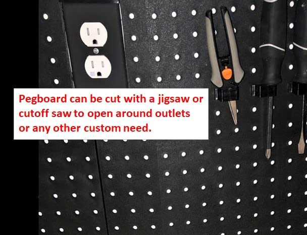 WallPeg Pegboard Wall Organizer Kit - (PK-5B) - 48" Wide - 2 Pegboard Panels & 36 Locking PegBoard Hooks - Garage Organization & Tool Organizer - WallPeg