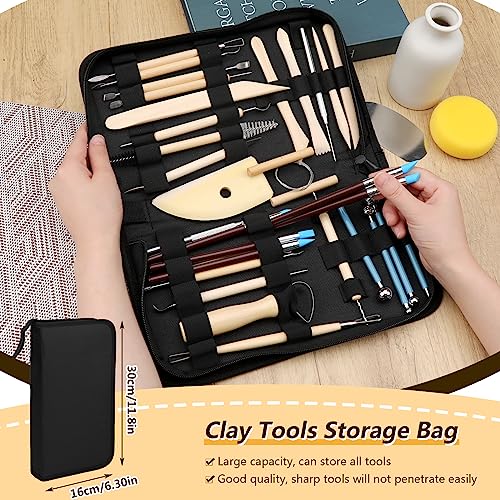 Clay Tools Kit, Pottery Tools, Polymer Clay Tools, Clay Sculpting Tools with Dotting Tools, Modeling Clay for Modeling, Smoothing, Cleaning, Carving, Zlulary