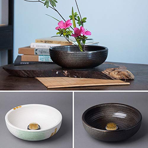 Oumefar Flower Arrangement Decoration Fixing Tool Set Flower Kenzan Iron Wire Scissor Ikebana Kenzan Japanese Flower Holder Tape Kenzan Accessories Oumefar