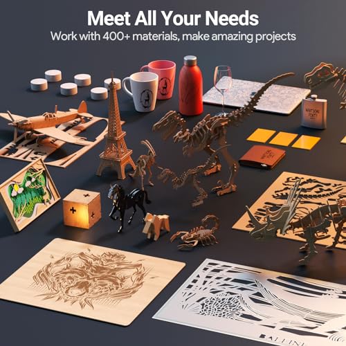 WIZMAKER L1 Laser Engraver, 20W Output Power Laser Cutter, High Accuracy Laser Engraving Machine, 120W Laser Cutting Machine with Air Assist, Lazer WIZMAKER