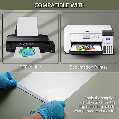 OFFNOVA DTF Transfer Film for Sublimation and Powder Kit, All-in-1 DTF Starter Kit, 20 Sheets A4 DTF Transfer Film, 250g White Hot Melt DTF Powder, OFFNOVA