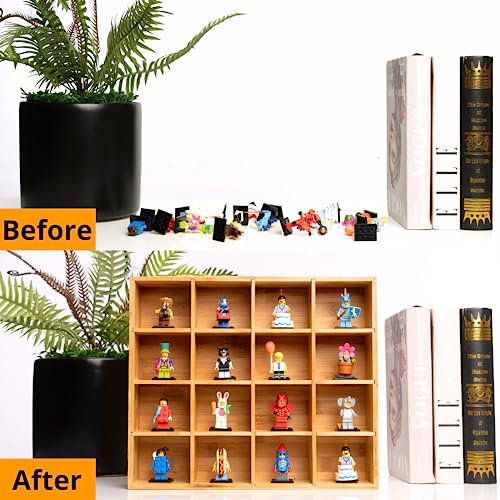 DECORLUXES Minifigures Miniature Display Case Collectibles Display Shelves Rack for Figures, Shot Glasses, Collection, Floating Shelf, Figurine Shelf DECORLUXES