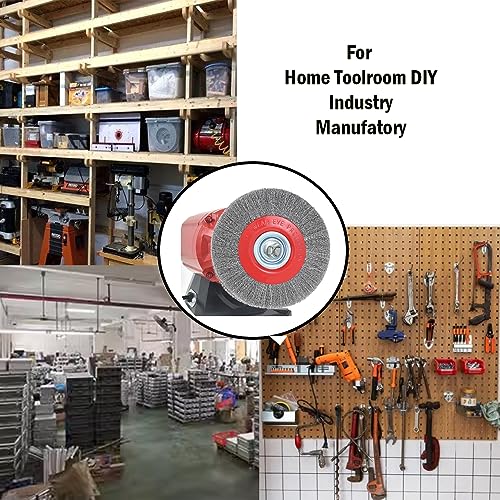 OSFTBVT 8in Bench Wire Wheel Brush for Bench Grinder Coarse Crimped Steel Wire 0.012" with 1/2" 5/8" 3/4" 7/8" 1"(5sets) Spacer Arbors - 2pack OSFTBVT