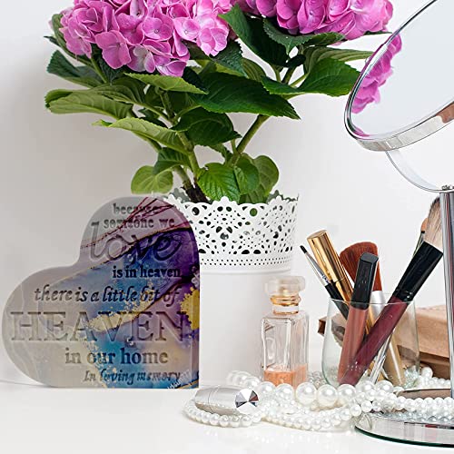 Epoxy Resin Molds 4 Pieces Silicone Casting Molds, Heart Memorial Sign Condolence Grief Signs for DIY Craft Home Decor Office Sign Sympathy Table Tucocoo