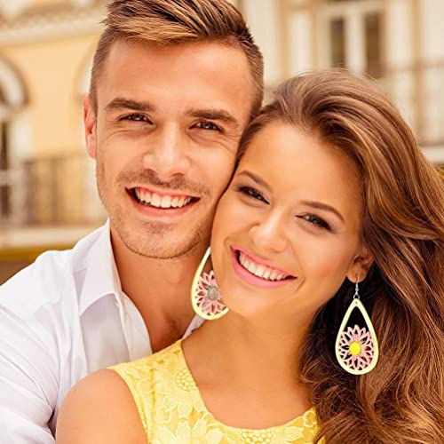 EXCEART 1 Set Wooden Earrings Earring findings Unfinished Wooden Earring Making kit Ear Ringing Making kit Earring Studs for Jewelry Making Wooden EXCEART